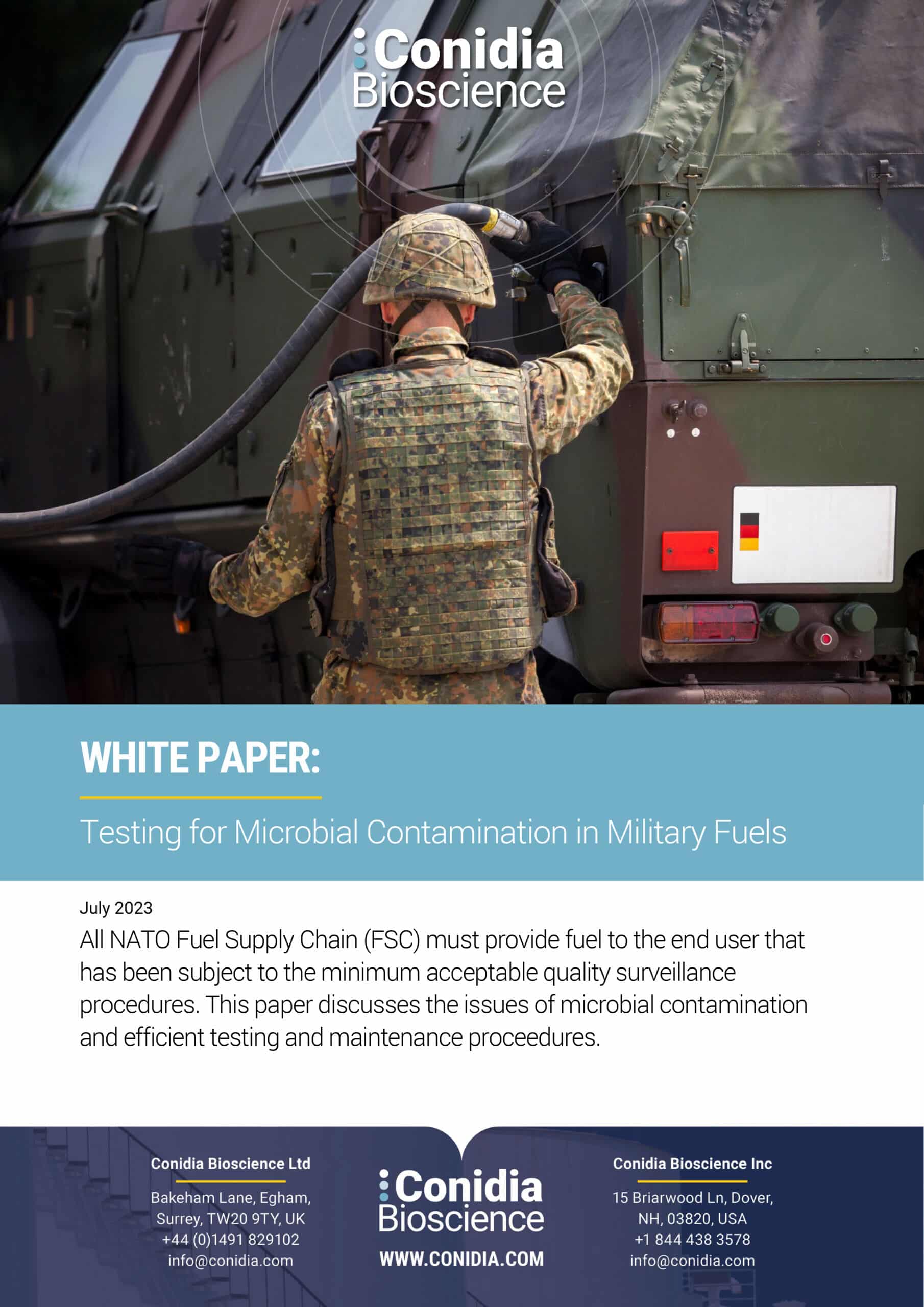 White Paper Testing for Microbial Contamination in Military Fuels